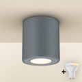 Brilagi - LED RGBW dimbare buitenlamp MIA 1xGU10/4,8W/230V 3000K 84x80 mm antraciet IP54 + afstandsbediening