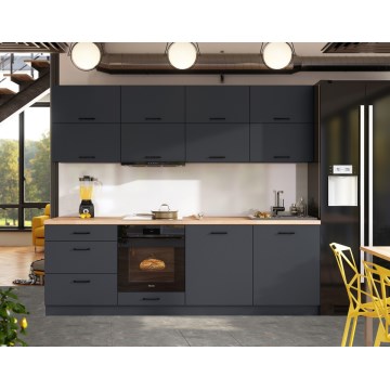 Keukenblok ELISE 240 cm grafiet