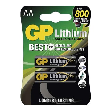 2 pc Pile lithium AA GP LITHIUM 1,5V