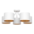 Aan plafond gevestigde hanglamp ALBA 5xE27/60W/230V wit/gouden