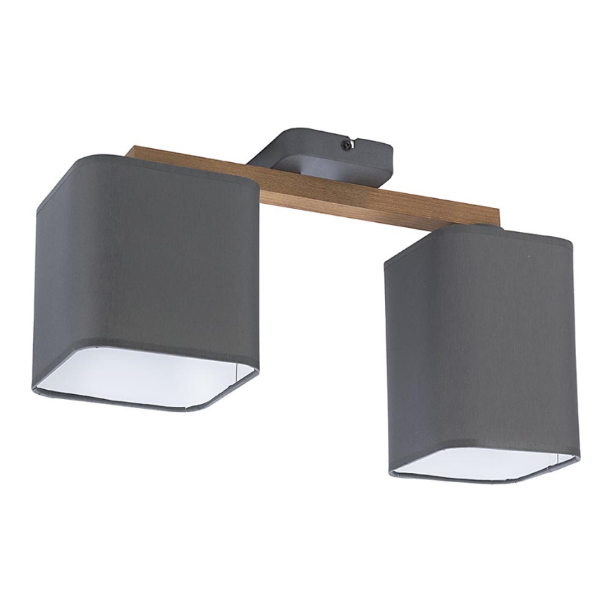 Aan plafond gevestigde hanglamp TORA 2xE27/15W/230V grijs