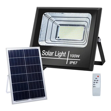 Aigostar - Dimbare LED Solar Schijnwerper LED/100W/3,2V IP67 + AB
