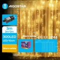 Aigostar - Guirlande de Noël LED extérieure 300xLED/8 fonctions 6x3m IP44 blanc chaud