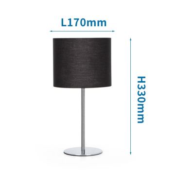 Aigostar - Lampe de table 1xE14/40W/230V noir