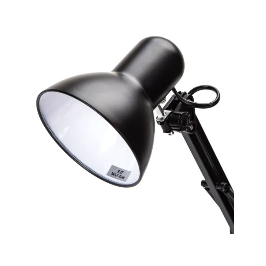 Aigostar - Lampe de table 2en1 1xE27/40W/230V noir