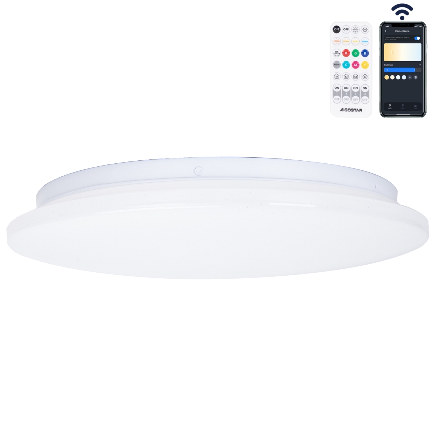 Aigostar - LED Badkamer plafondlamp LED/18W/230V 3000-65000K IP44 + afstandsbediening