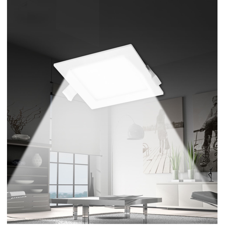 Aigostar - LED Hang plafondverlichting LED/16W/230V 16,5x16,5 cm 4000K wit