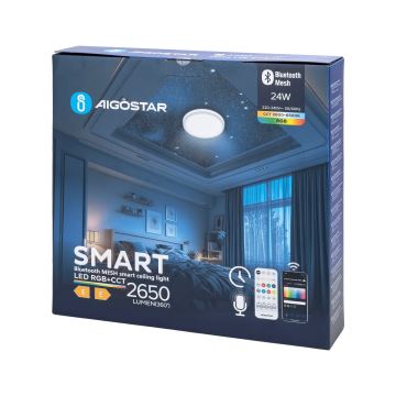 Aigostar - LED RGBW Badkamer plafondlamp LED/24W/230V 3000-6500K IP44 + afstandsbediening