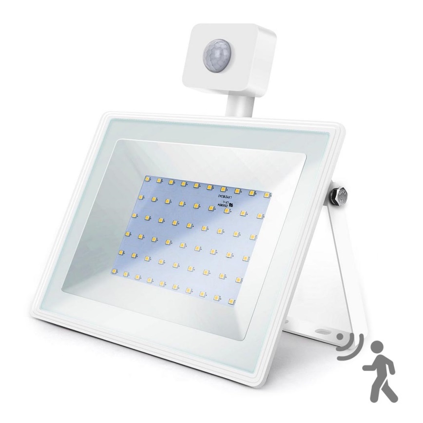 Aigostar - LED Schijnwerper met Sensor LED/50W/230V 4000K IP65 wit