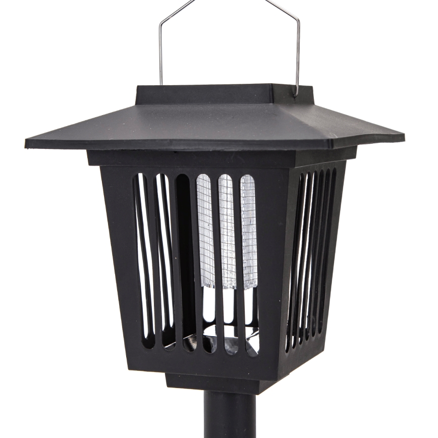 Aigostar - LED Solar lamp met een insectenval LED/0,03W/1,2V 55,2cm zwart 6500K IP44