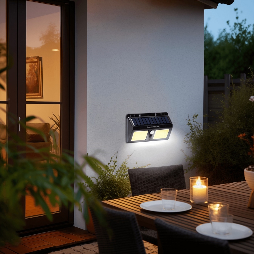 Aigostar - LED Solar wandlamp met sensor LED/20W/5,5V 6500K IP65