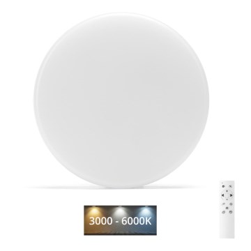 Aigostar - Plafonnier à intensité variable LED salle de bain LED/18W/230V 3000-6000K IP54 + télécommande