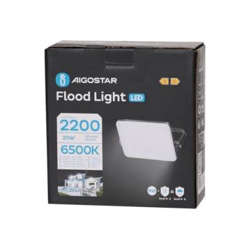 Aigostar - Projecteur LED/20W/230V 6500K IP65 noir