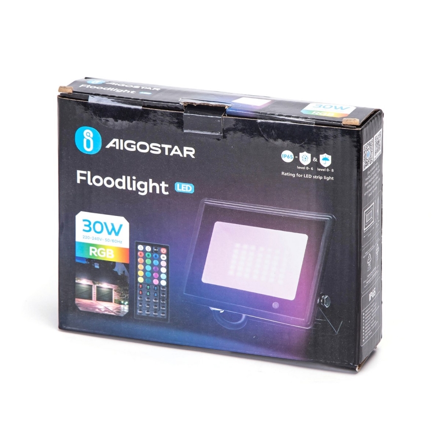 Aigostar - Projecteur LED RGB LED/30W/230V IP65 + télécommande