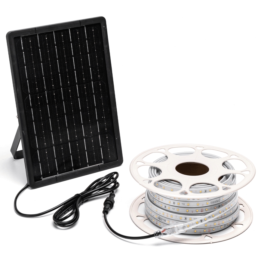 Aigostar - Ruban solaire à intensité variable LED/10W/3,2V 10 m 2700K IP65 + télécommande