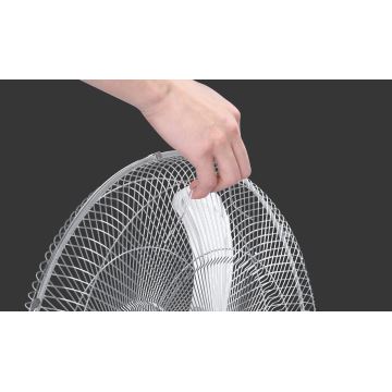 Aigostar - Staande ventilator 55W/230V chroom/zwart