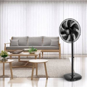 Aigostar - Staande ventilator 55W/230V zwart + afstandsbediening