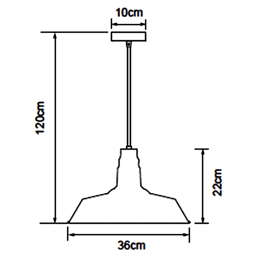 Aigostar - Suspension filaire 1xE27/60W/230V noir