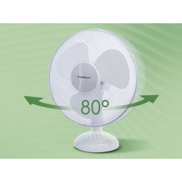 Aigostar - Ventilateur de table 45W/230V 34 cm blanc