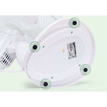 Aigostar - Ventilateur de table 45W/230V 34 cm blanc