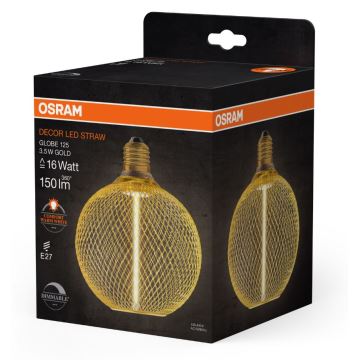 Ampoule à intensité variable LED DECOR  FILAMENT G125 E27/3,5W/230V 1800K doré - Osram