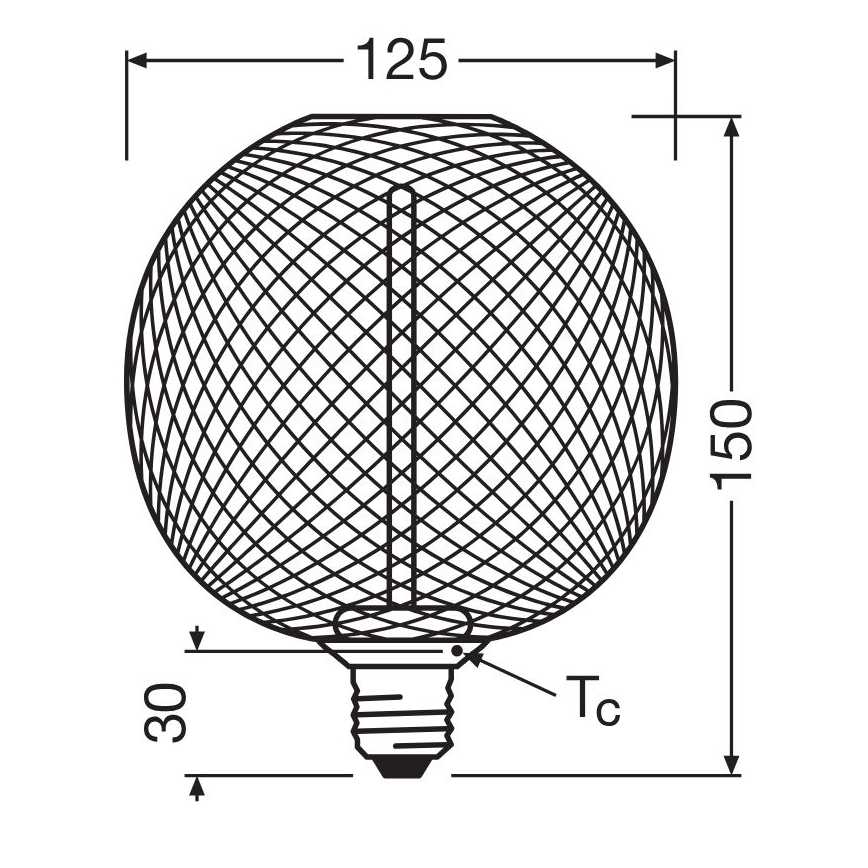 Ampoule à intensité variable LED DECOR  FILAMENT G125 E27/3,5W/230V 1800K doré - Osram