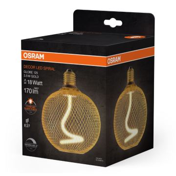 Ampoule à intensité variable LED DECOR FILAMENT G125 E27/3,5W/230V 1800K doré - Osram