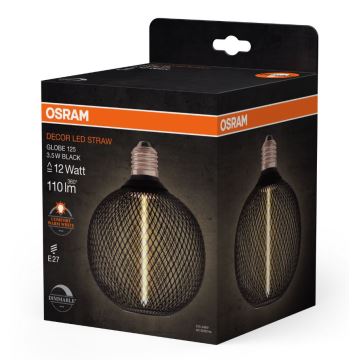 Ampoule à intensité variable LED DECOR  FILAMENT G125 E27/3,5W/230V 1800K noir - Osram