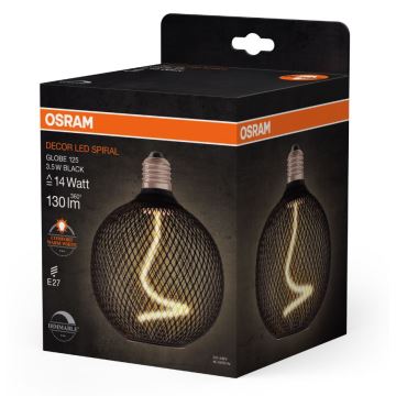 Ampoule à intensité variable LED DECOR FILAMENT G125 E27/3,5W/230V 1800K noir - Osram