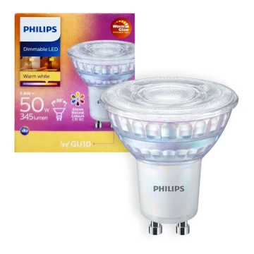 Ampoule à intensité variable LED Philips Warm Glow GU10/3,8W/230V 2200-2700K CRI 90