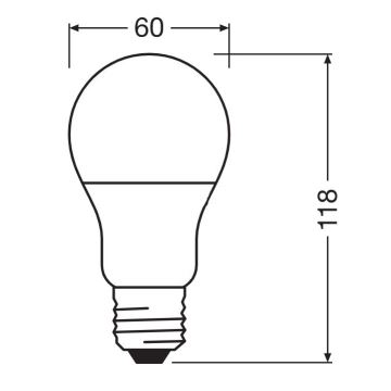 Ampoule antibactérienne LED A75 E27/10W/230V 4000K - Osram