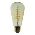 Ampoule décorative industrielle à intensité variable SELEBY ST64 E27/40W/230V 2200K