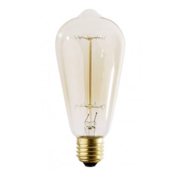 Ampoule décorative industrielle à intensité variable SELEBY ST64 E27/60W/230V 2200K