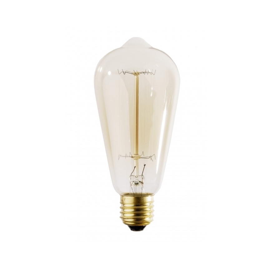 Ampoule décorative industrielle à intensité variable SELEBY ST64 E27/60W/230V 2200K