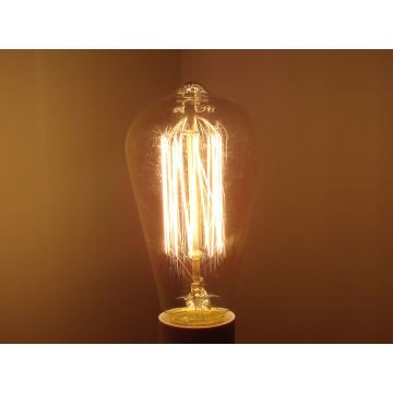 Ampoule décorative industrielle à intensité variable SELEBY ST64 E27/60W/230V 2200K