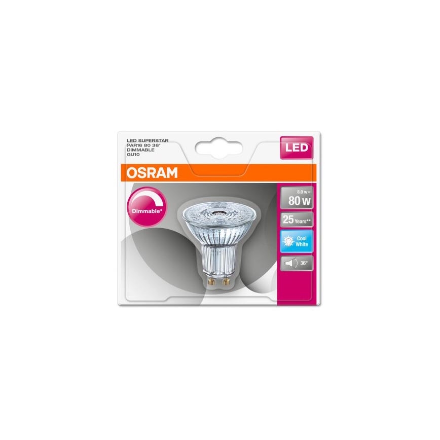 Ampoule dimmable LED GU10/8W/230V 4000K - Osram