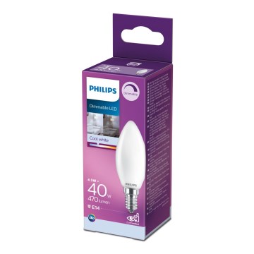 Ampoule LED à intensité variable Philips B35 E14/4,5W/230V 4000K