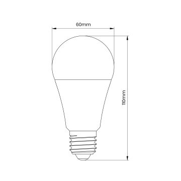 Ampoule LED avec détecteur A60 E27/9W/230V 3000K