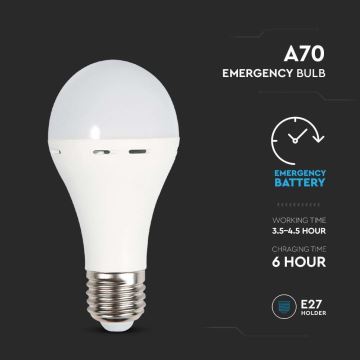 Ampoule LED avec mode d'urgence A70 E27/9W/230V 4000K