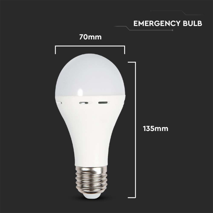 Ampoule LED avec mode d'urgence A70 E27/9W/230V 4000K