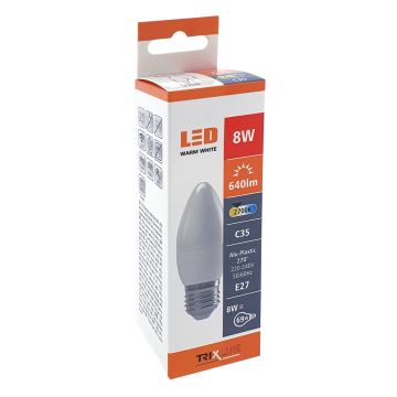 Ampoule LED C35 E27/8W/230V 2700K