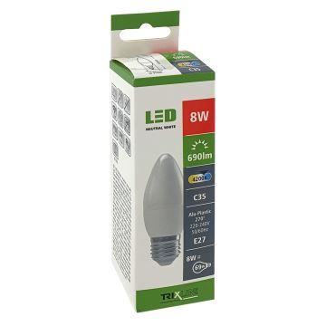 Ampoule LED C35 E27/8W/230V 4200K