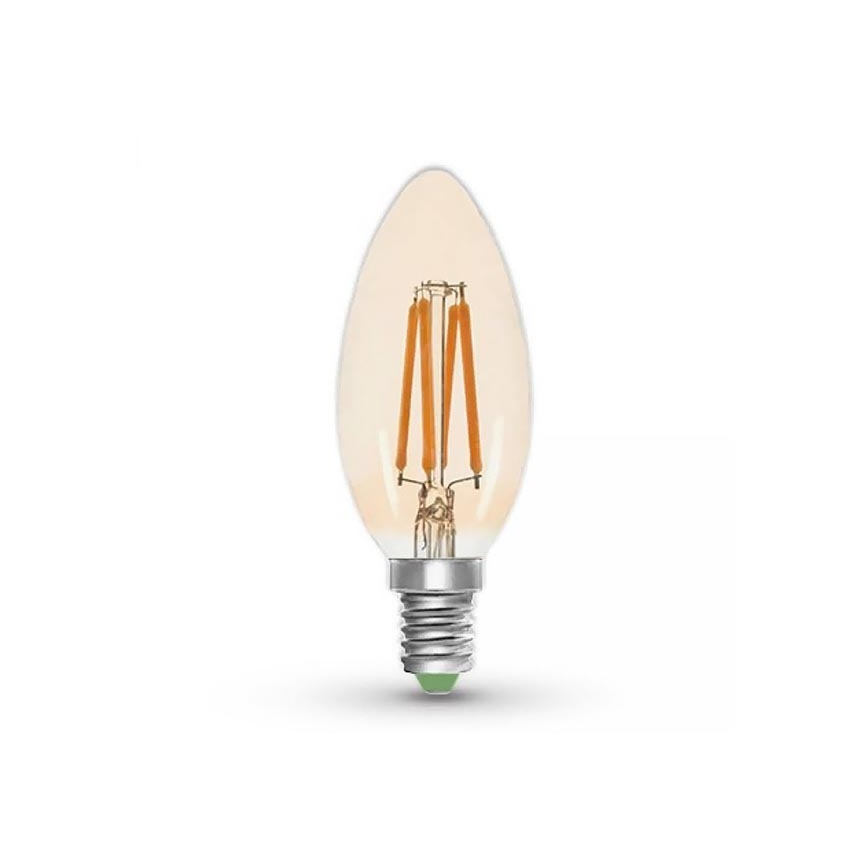 Ampoule LED CLASIC AMBER C35 E14/5W/230V 2200K -  Brilagi