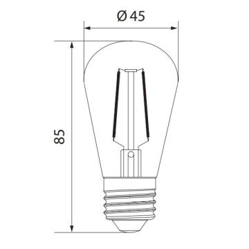 Ampoule LED CLASIC ONE ST45 E27/1W/230V 3000K -  Brilagi