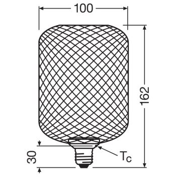 Ampoule LED DECOR FLAT E27/3,5W/230V 2700K doré - Osram