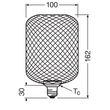 Ampoule LED DECOR FLAT E27/3,5W/230V 2700K noir - Osram