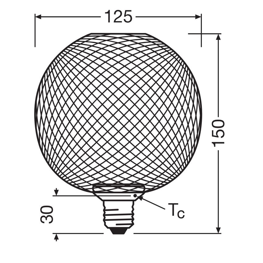 Ampoule LED DECOR FLAT G125 E27/3,5W/230V 2700K doré - Osram