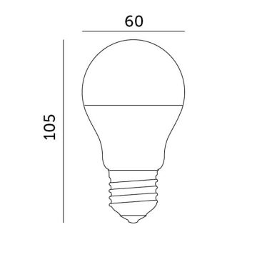 Ampoule LED E27/8,5W/230V 3000K