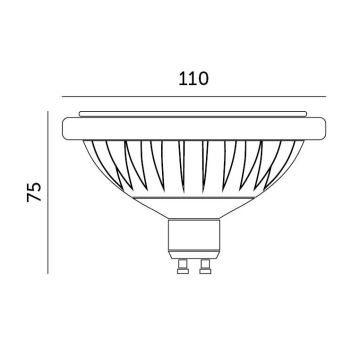 Ampoule LED ES111 GU10/15W/230V 4000K