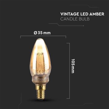 Ampoule LED FILAMENT E14/2W/230V 1800K Art Edition